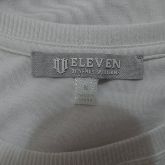 Eleven Venus Williams Women's M NWT Country Club Cropped Tee White Cotton Blend - Picture 7 of 9